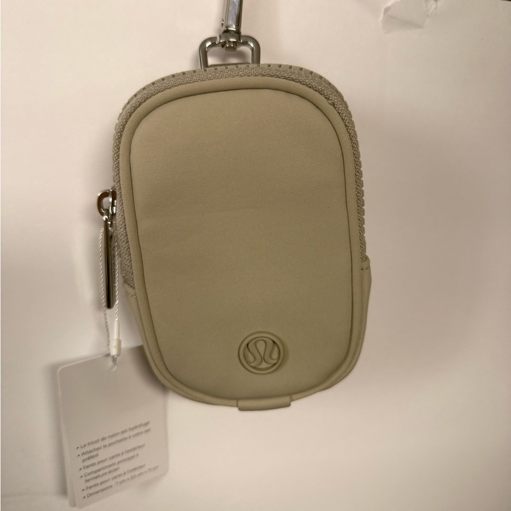 Beige Mini Pouch with Clip - Picture 2 of 2